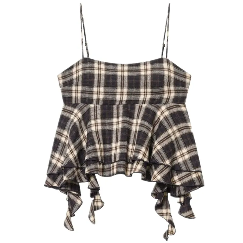 Winter Neue Ankunft frauen Gerade Bein Plaid Top mit Layered Dekoration Casual Sle ort Länge Oberbekleidung Weste
