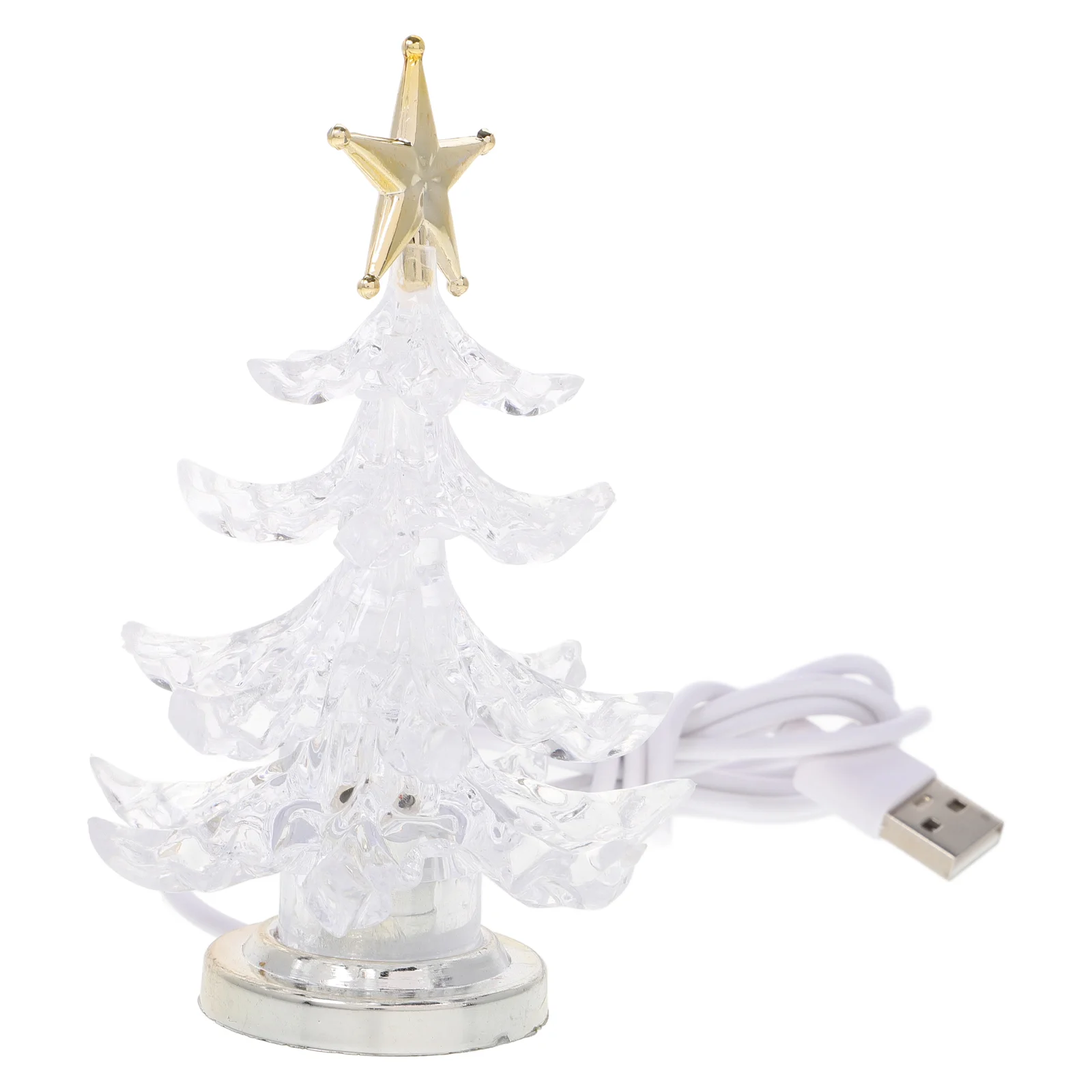 

Glowing Christmas Tree LED Light USB Night Light RGB 7 Color Flashing Light Table Lamp Decorative Bedside Lamp for Home Decor