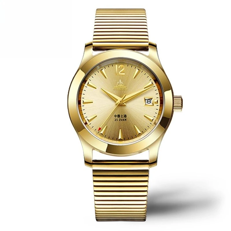 

Shanghai Watch Men's and Women's Same 18k Gold Limited Classic Retro Mechanical Watch