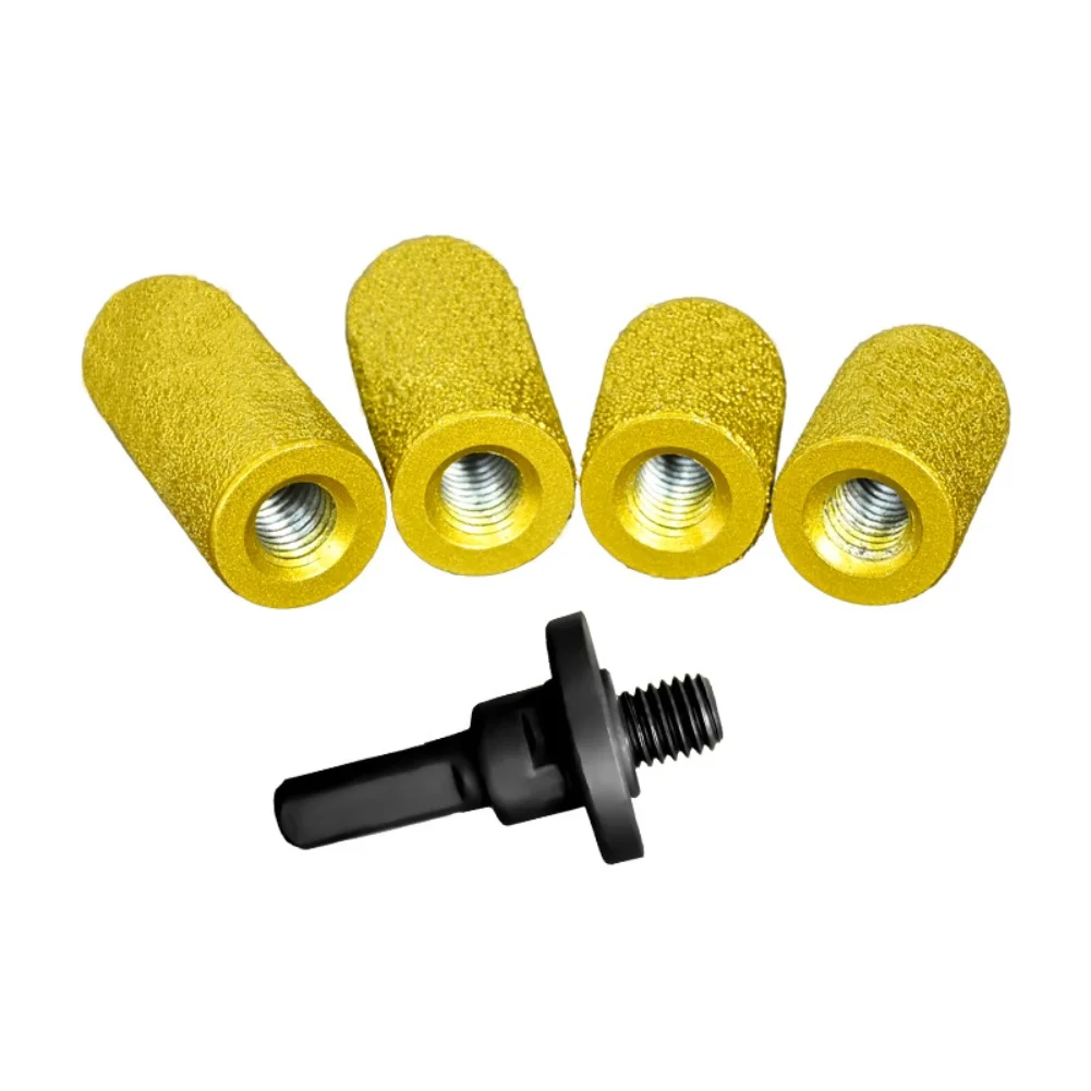 

4 шт. шлифовальные головки Emery с круглой головкой, многофункциональная шлифовальная головка с адаптерным стержнем для прецизионной резки мрамора, шлифовальные инструменты