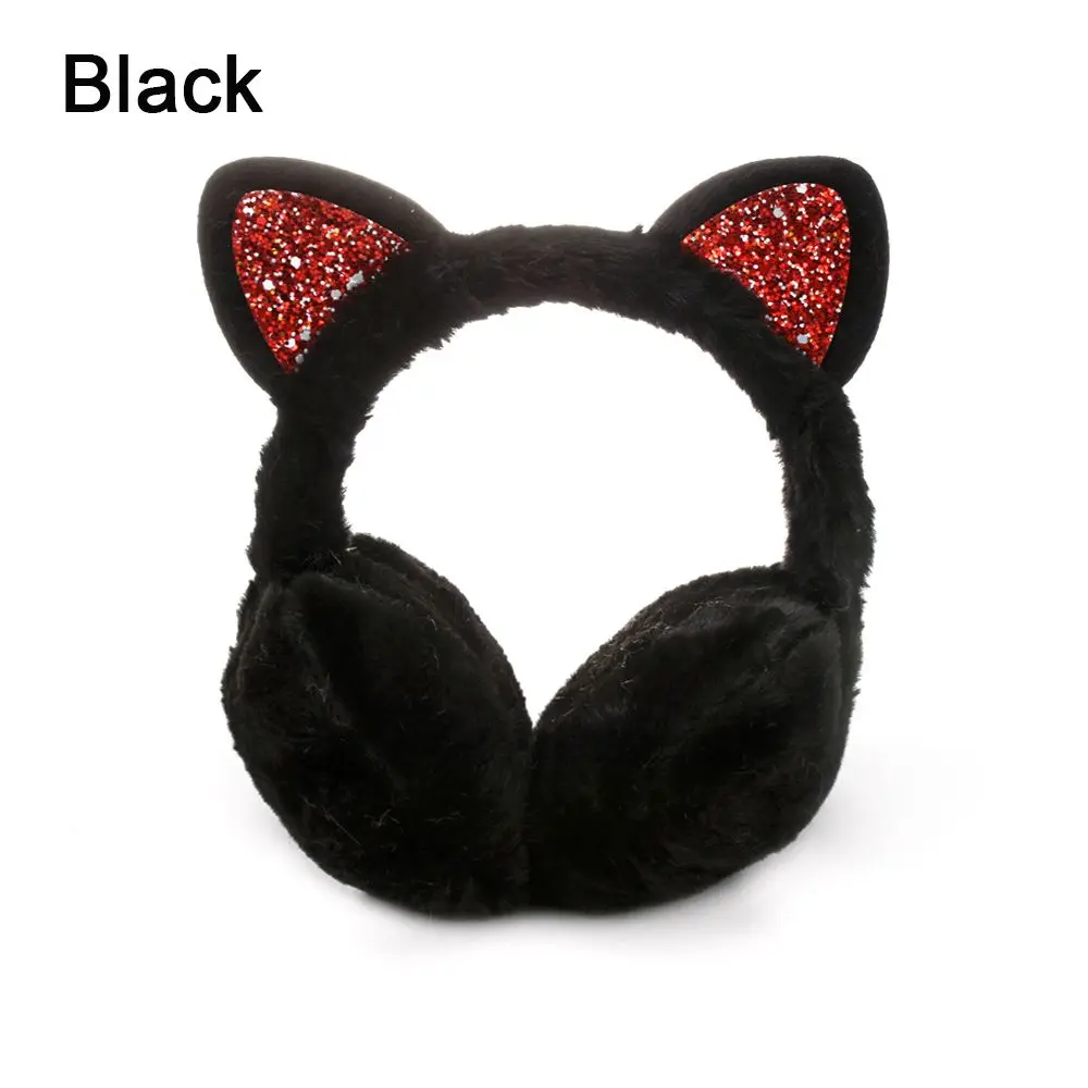 Cache-Oreilles à Paillettes Femme - Cache Oreilles Chauds Peluche Élastique Hiver Noël
