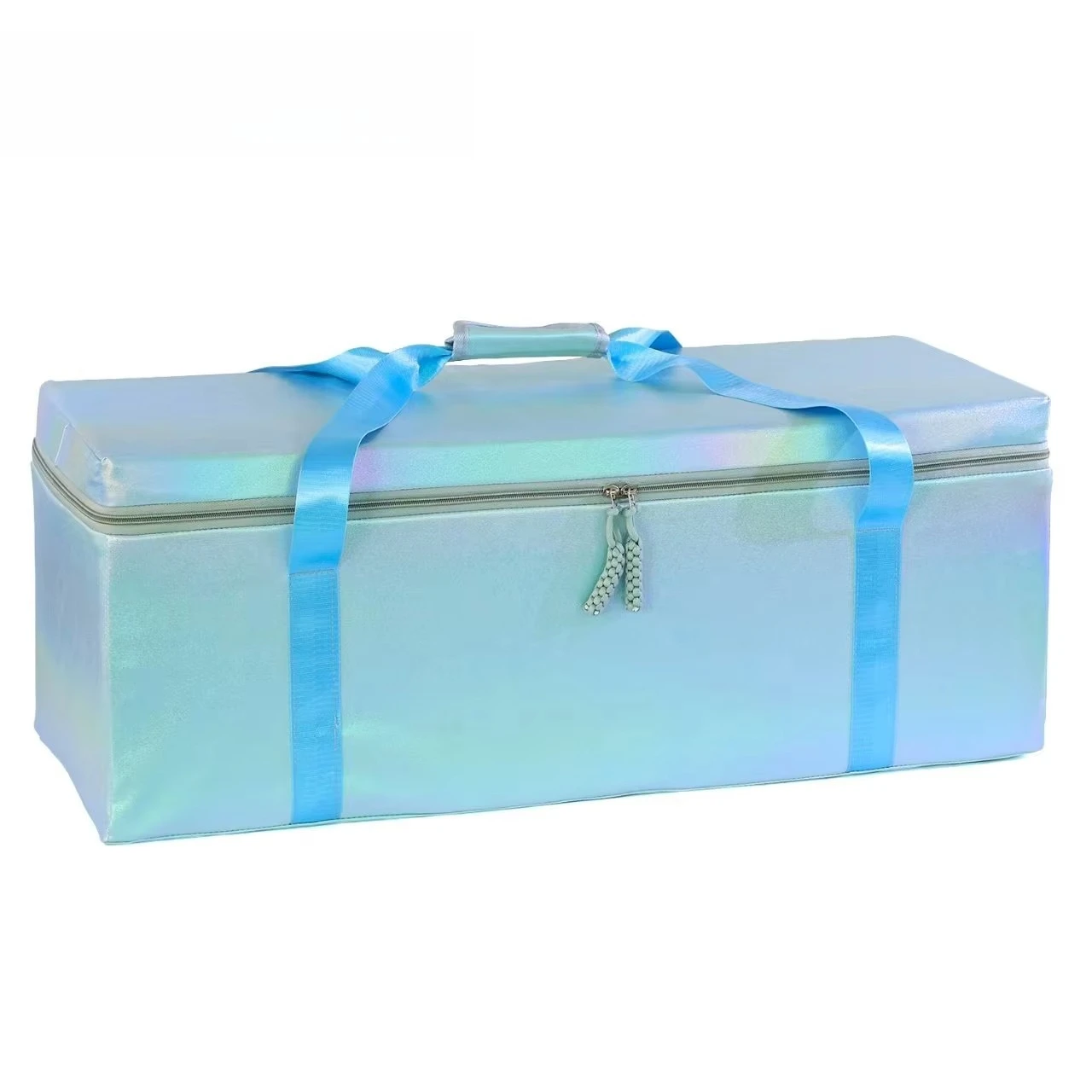 

Crystal light blue high-quality singing fork shockproof colored handbag