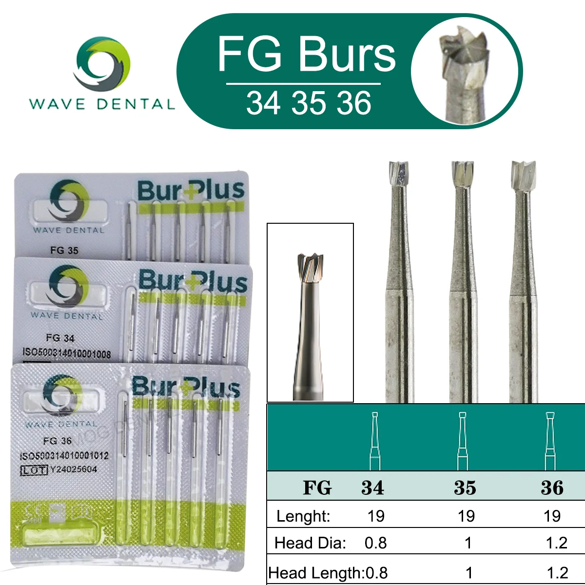 

WAVE Dental FG Bur диаметром 1,6 мм, стоматологические боры из карбида вольфрама, стоматологические сверла для клубники для высокоскоростных наконечников, стоматологические инструменты