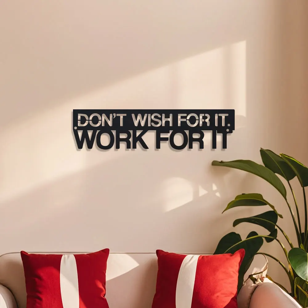 1pc Motivational Metal Wall Art - 