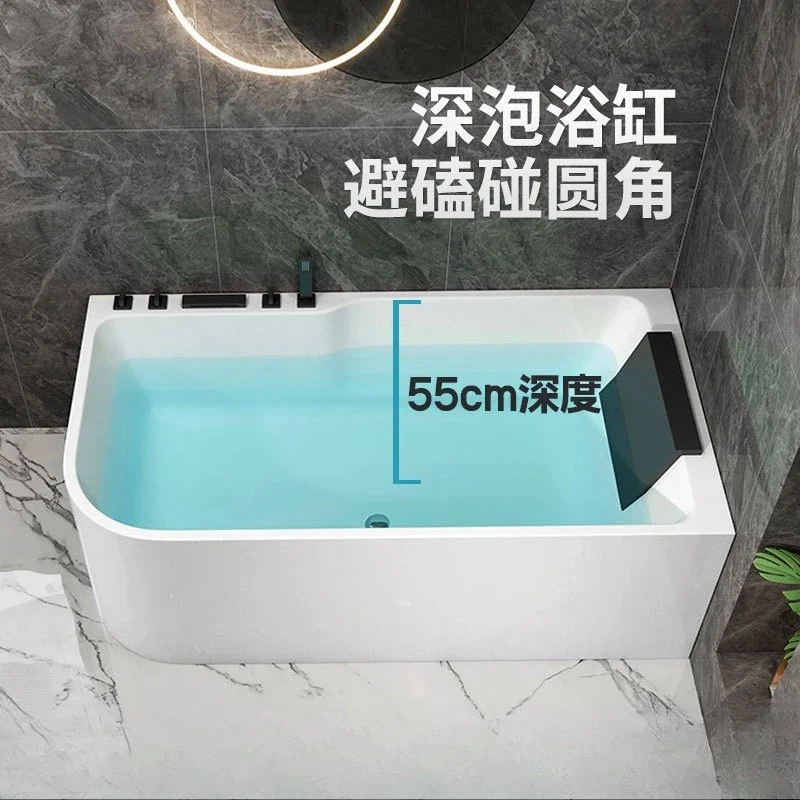 Bath Acrylic Thermostatic Surf Massage Hotel Bath Household Deep Soaking Bath