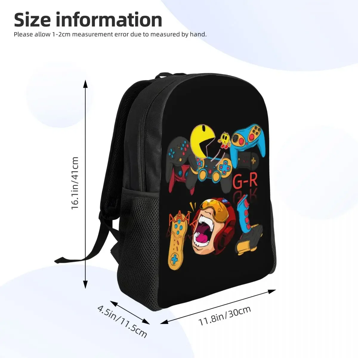 Custom Gamer Gaming Controller Backpacks for Girls Boys Video Game Lover Gift School College Travel Bags Men Women Bookbag