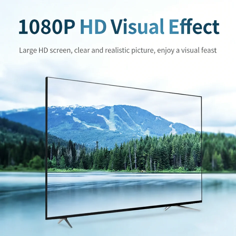 Type-C VGA 1080P/4K HD Adapter Compatible Computer DVD Player Home Theater Systems Graphics Cards Curved Monitors 100