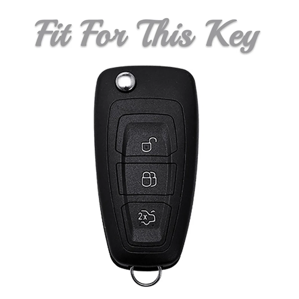 3 Button Flip Folding TPU Key Cover Protection Shell Fob for Ford Fiesta Transit Custom Mondeo Kuga 2 Ecosport Focus Mk4