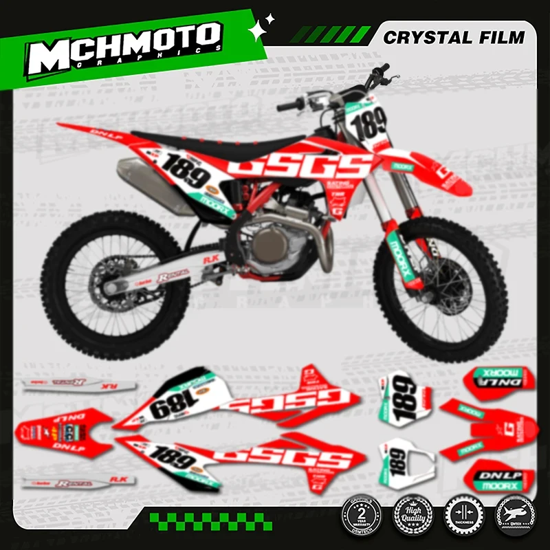 

MCHMFG For GASGAS 2021 2022 2023 EC MC GAS GAS Team Graphics Backgrounds Decals For Stickers Kit 002