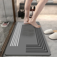 Diatomite Bath Mat Anti-slip Diatomite Carpet Absorbent Kitchen Floor Pad Quick Dry Shower Toilet Rug Entrance Doormat alfombra