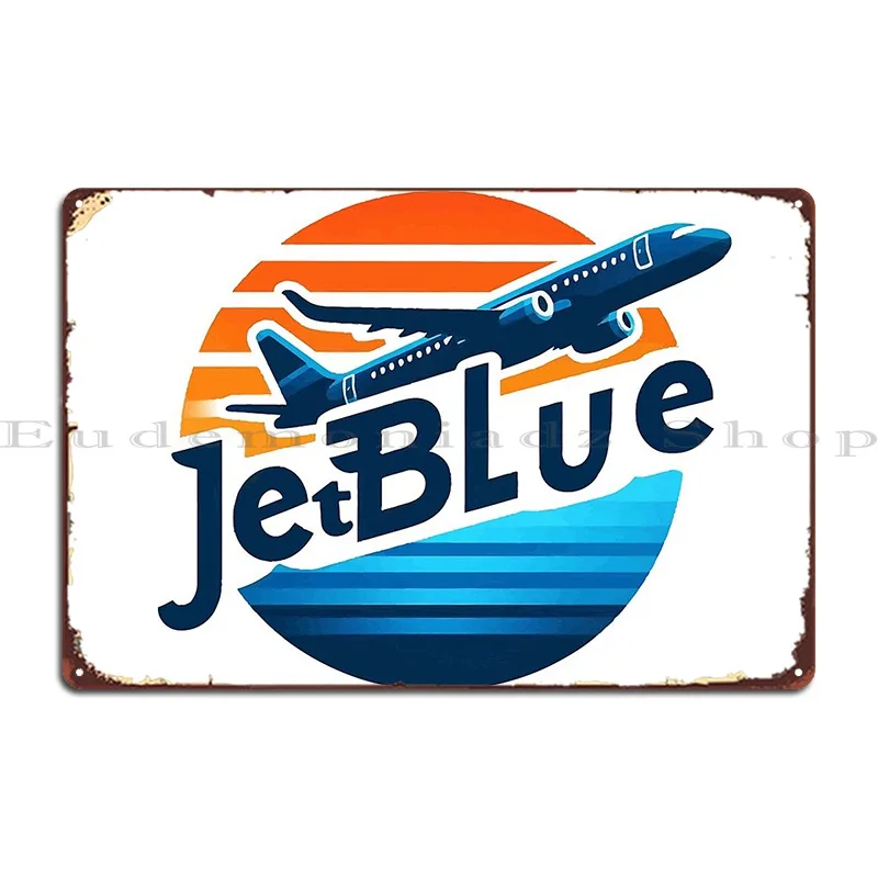 Jetblue Airbus Metal Plaque Poster Designing Funny Rusty Create Iron Tin Sign Poster