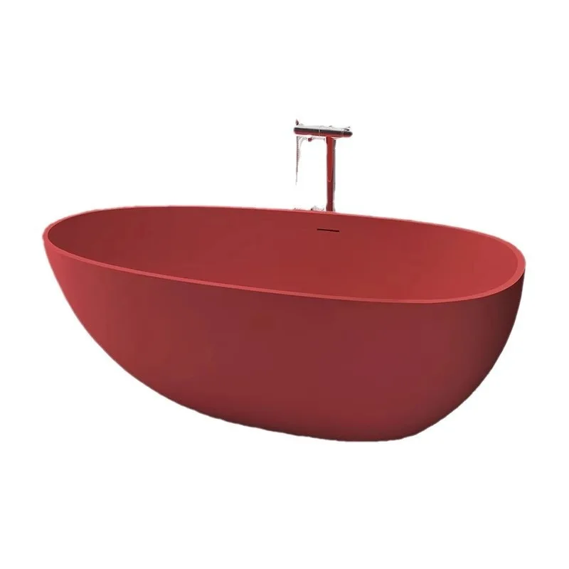 

Goose egg-shaped acrylic bathtub Japanese-style small apartment integrated bathtub
