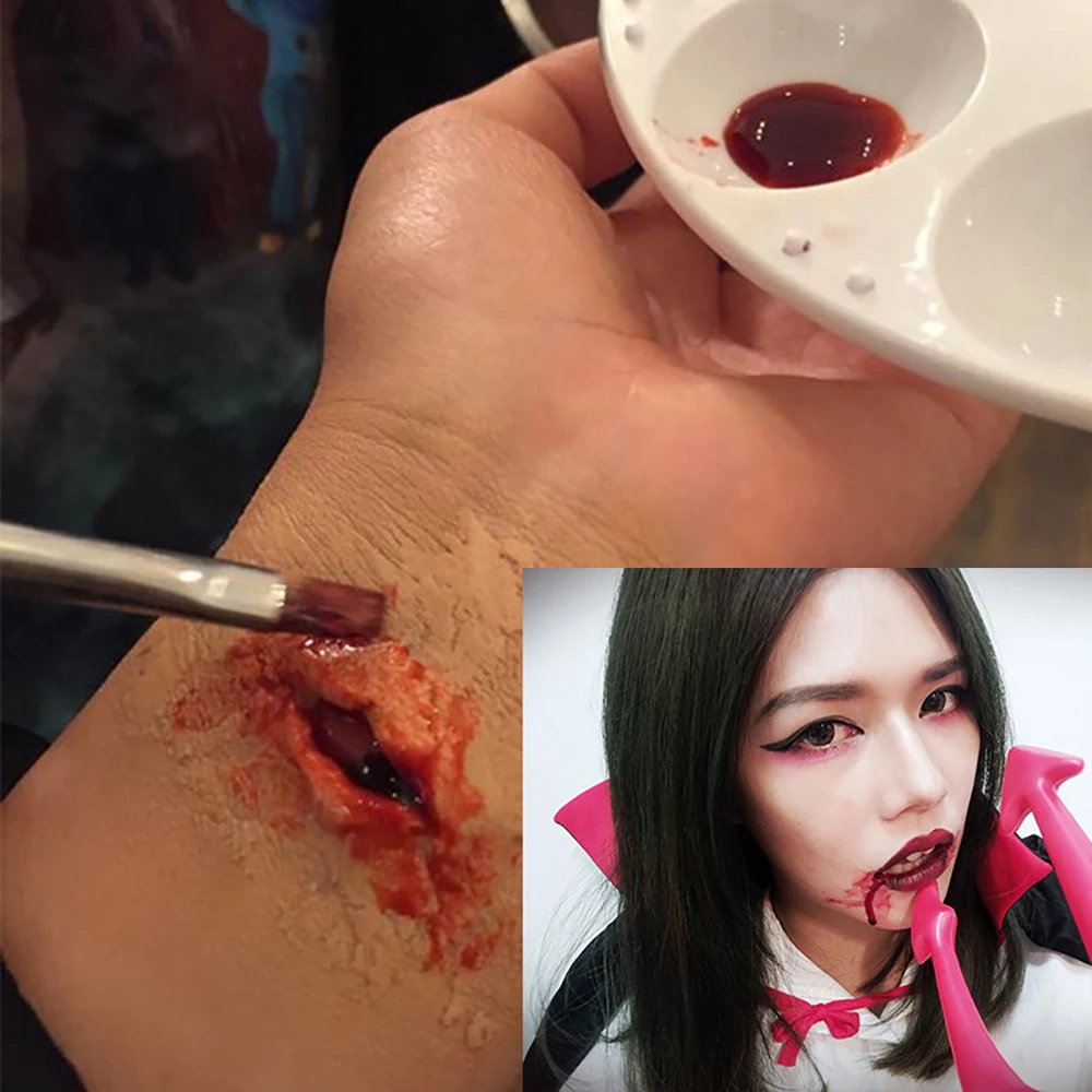 Gel Tube Cosplay  Artificial Simulated Wounds Halloween Makeup Body Paint Tool Fake Blood Blood Plasma