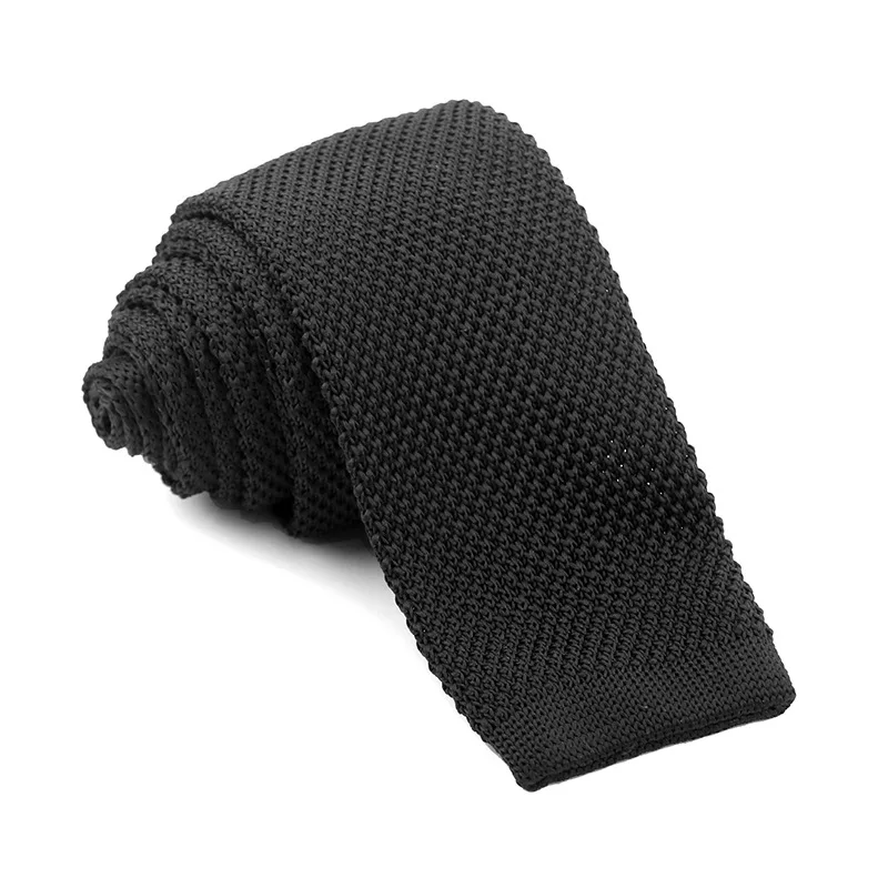ربطات عنق محبوكة بلون سادة للرجال ربطات عنق عصرية ضيقة عادي أسود أحمر ربطة عنق متماسكة للرجال والنساء برقبة محبوكة