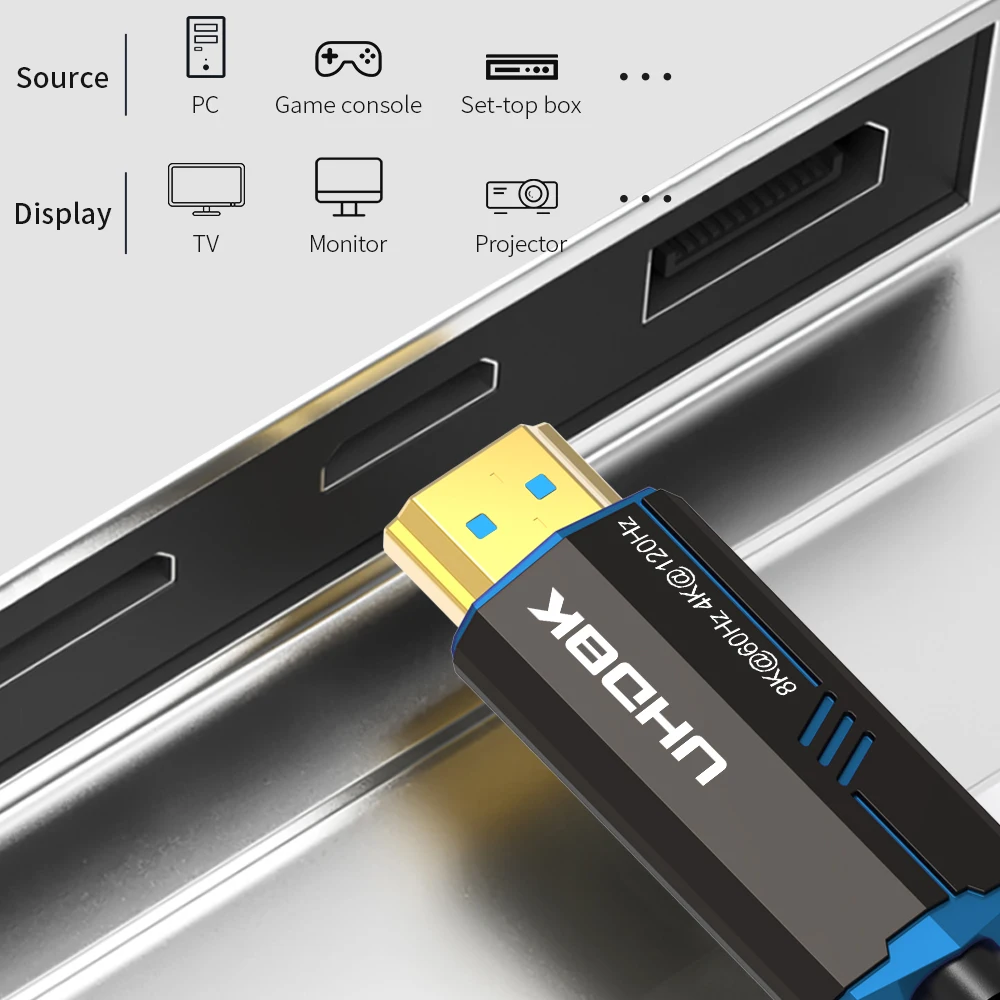 4K 8k/60Hz HDMI 2.1 48Gbps 4k/120Hz HDMI 2.0 Fiber Optical Cable Ultra HD High Speed 10M 15M 20M 30M 50M For TV Projector view 5