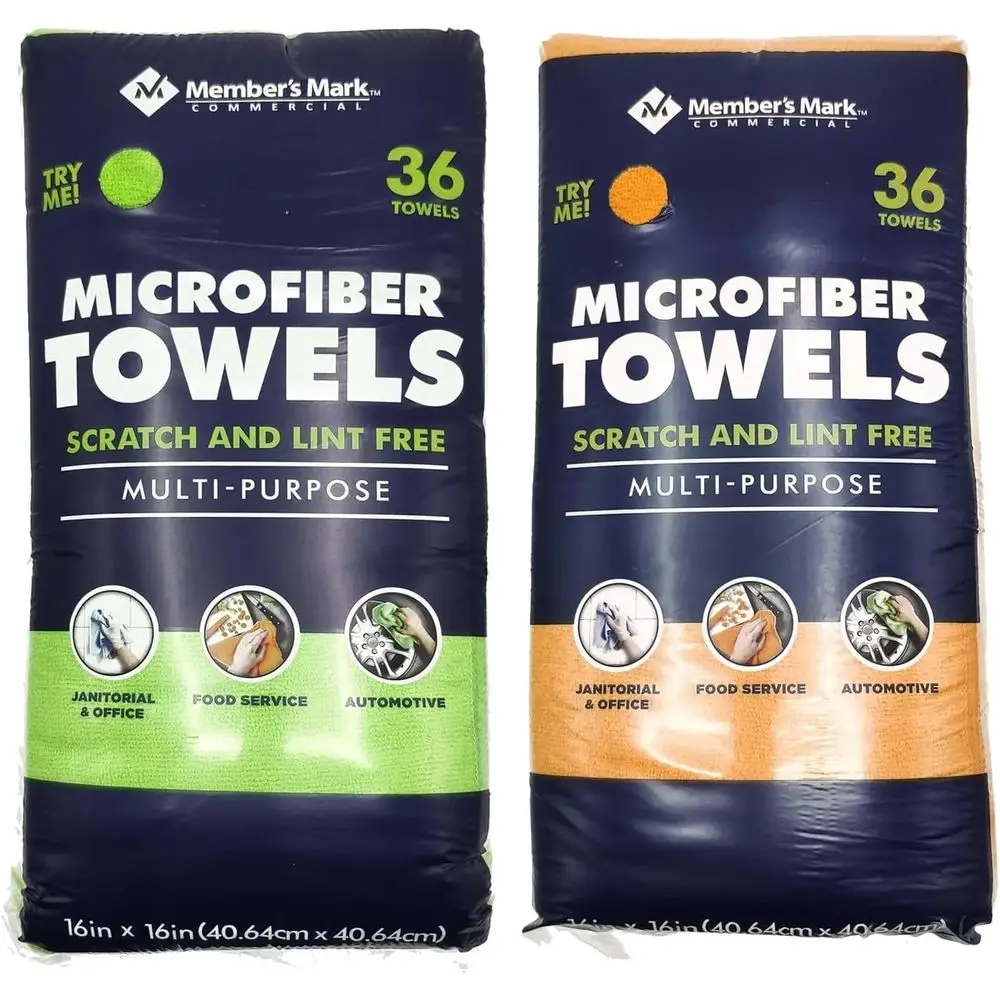 

Салфетки из микрофибры для уборки, 36 штук, зеленые и оранжевые