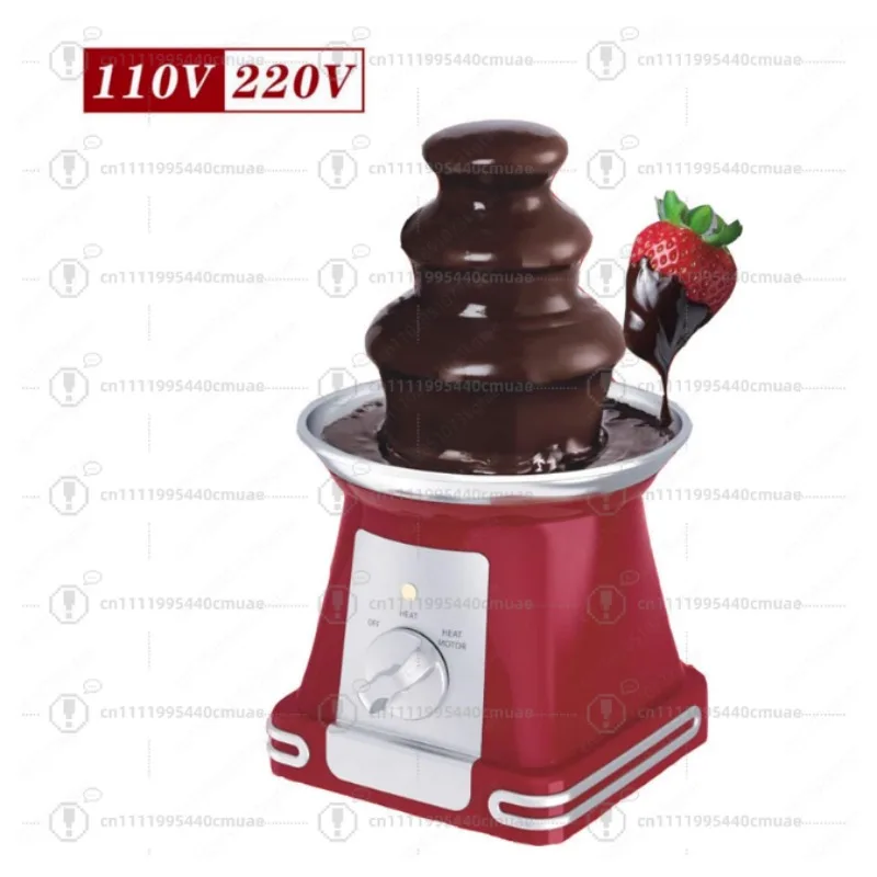 three-layer-stainless-steel-chocolate-fountain-electric-household-melting-tower-baking-spray-tower