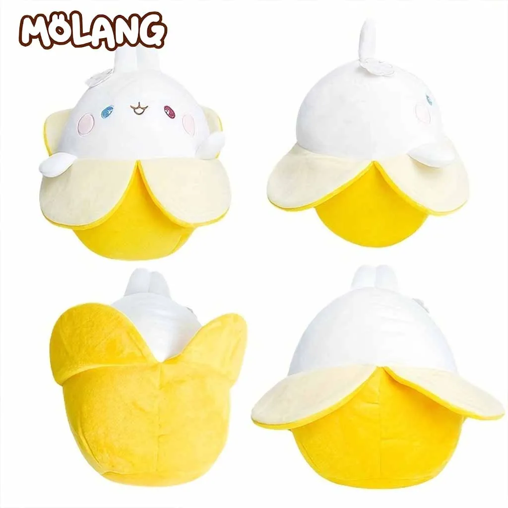 30cm Genuine Molang Cute White Rabbit Kawaii Plush Toy Throw Pillow Appease Cushion Cartoon Anime Figure Stuffed Doll Birthday C