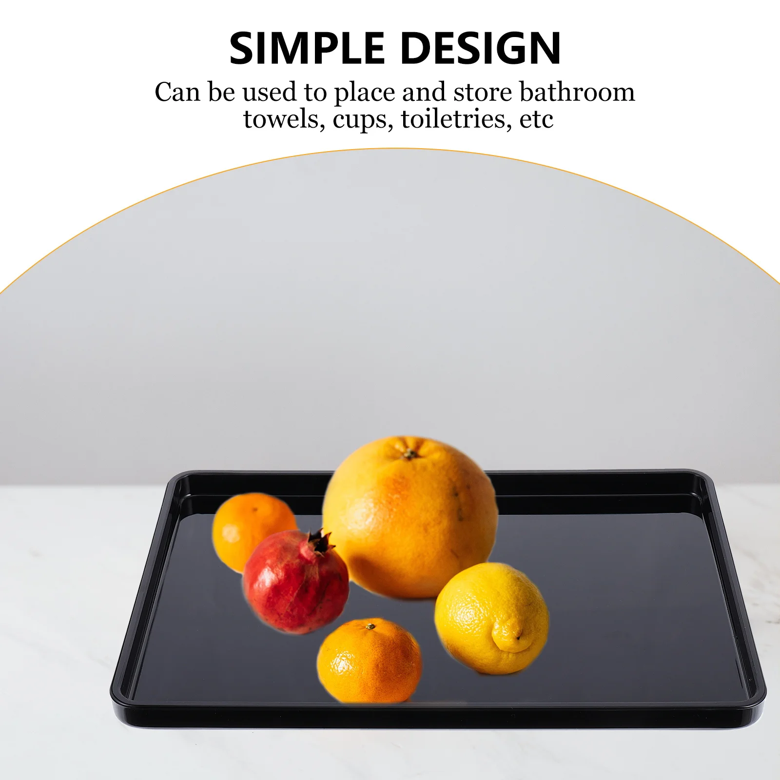 

1Pcs Acrylic Bathroom Storage Tray Transparent Simple Towel Tray Multipurpose Bread Plate Food Serving Plate Fruit Holder