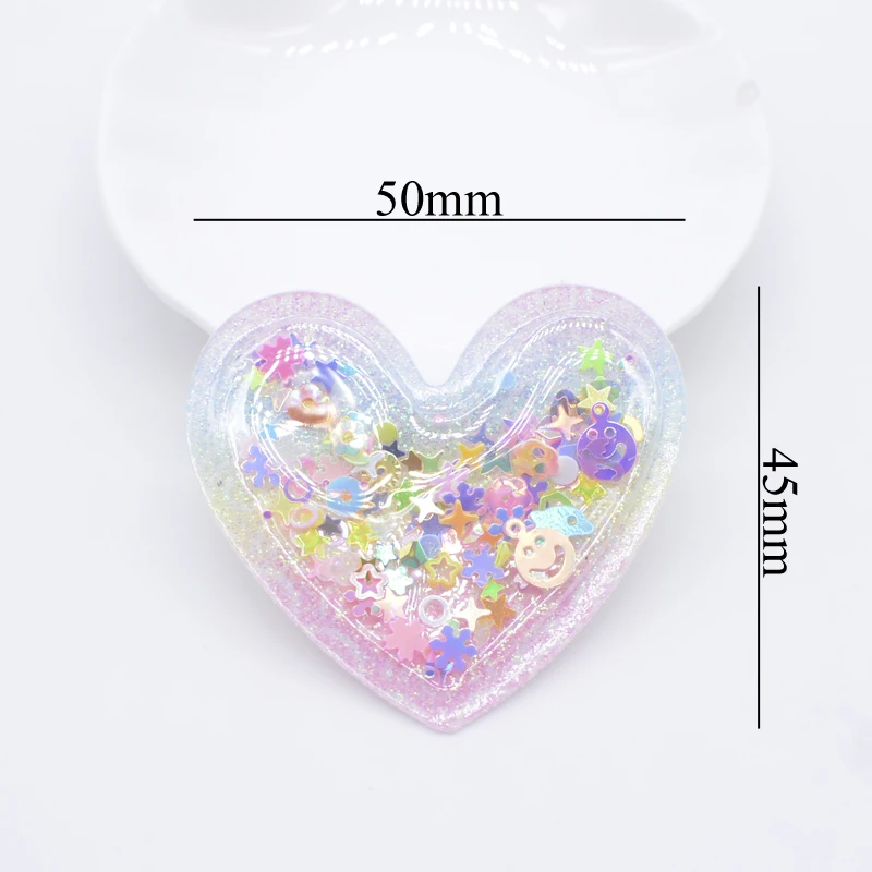 12Pcs Colorful Star Heart Crown Mouse Head Bow Wing Sequins Appliques for DIY Girl Headwear Clips Bow Pendant Decor Accessories