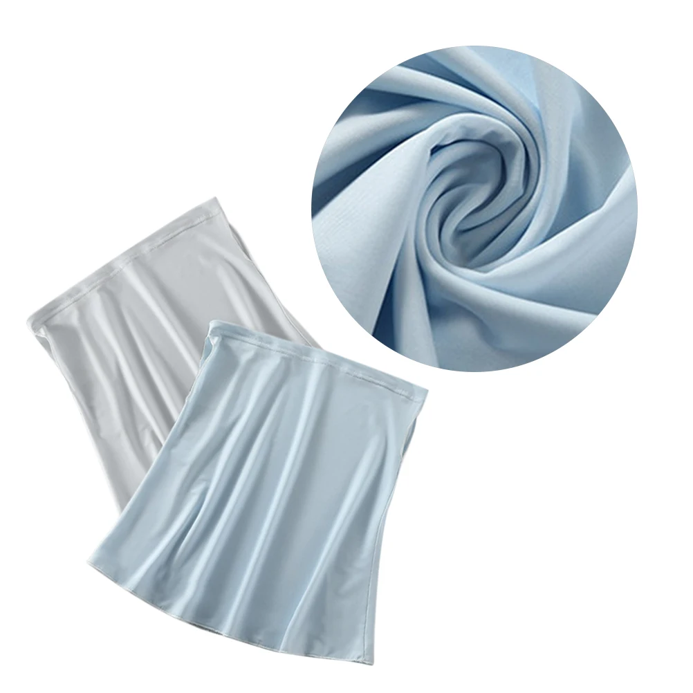

2pc Anti-Uv Face Mask Neck Cover Breathable Ice Silk Scarf Lightweight Quick Dry For Hiking Golf Masks