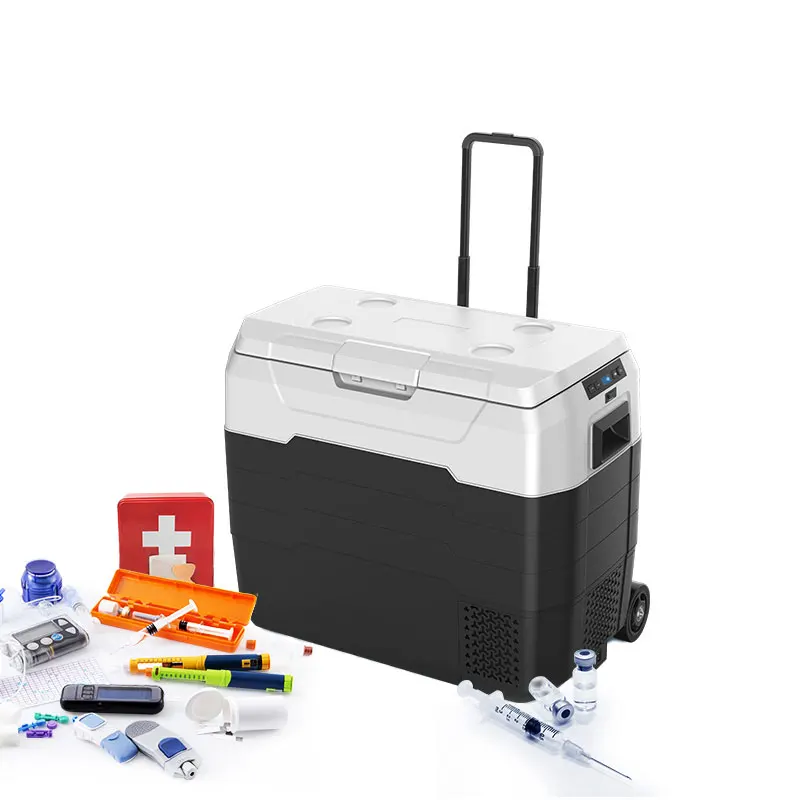 

WAYCOOL AFG50 50L 12V 24V Portable Fridge Medical Vaccine Cooler Bag Refrigerator with Freezer for Vaccines