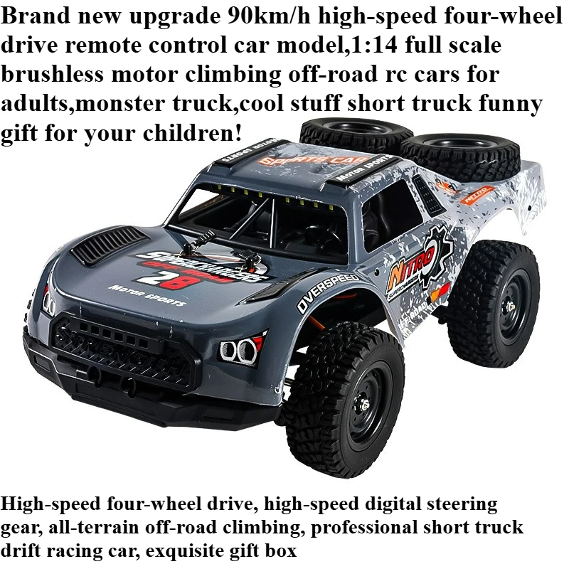 

Cool Stuff Toy Car Funny Gift-90km/h High-speed 4WD Rc Truck,My Melody Monster Truck,Brushless Motor Off-road Rc Cars for Adults
