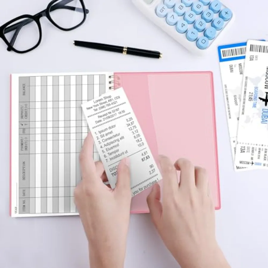 Check Registers for Personal Checkbook, Transaction Expense Ledger Log Book for Small Business, Checking Account Register Book