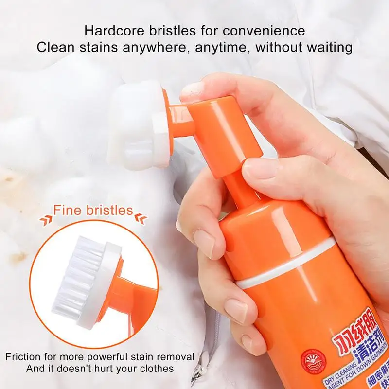 

160ml/200ml Down Jacket Brush Dry Cleaner With Brush Head Quick Drying Formula Dry Cleaning Agent For Winter Down Jacket Cleaner