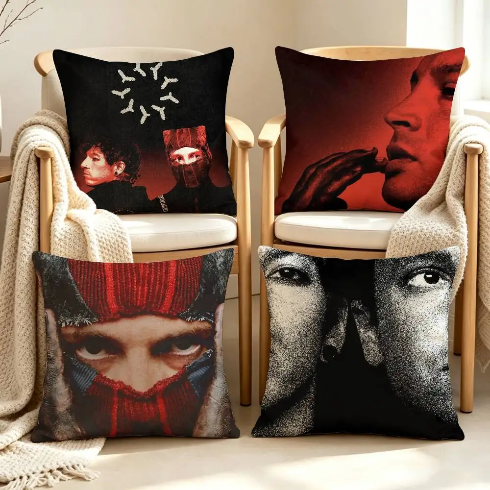 T-Tyler Joseph T-Twenty One P-Pilots Customizable Square Cushion Cover Double Sided Print Pillow Case