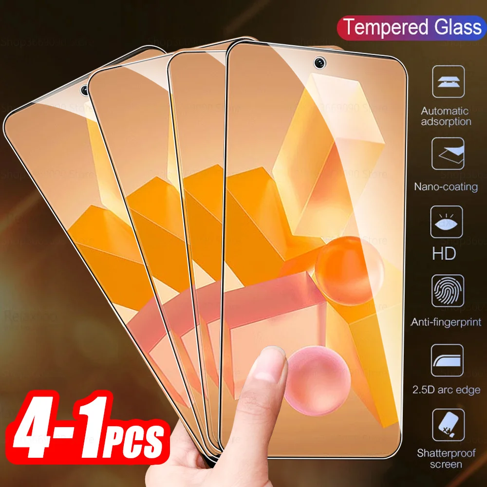 1-4Pcs Full Cover Tempered Glass For Infinix Hot 40 Pro Screen Protector For Infinix Hot 40i Hot40 40Pro Armor Protective Film