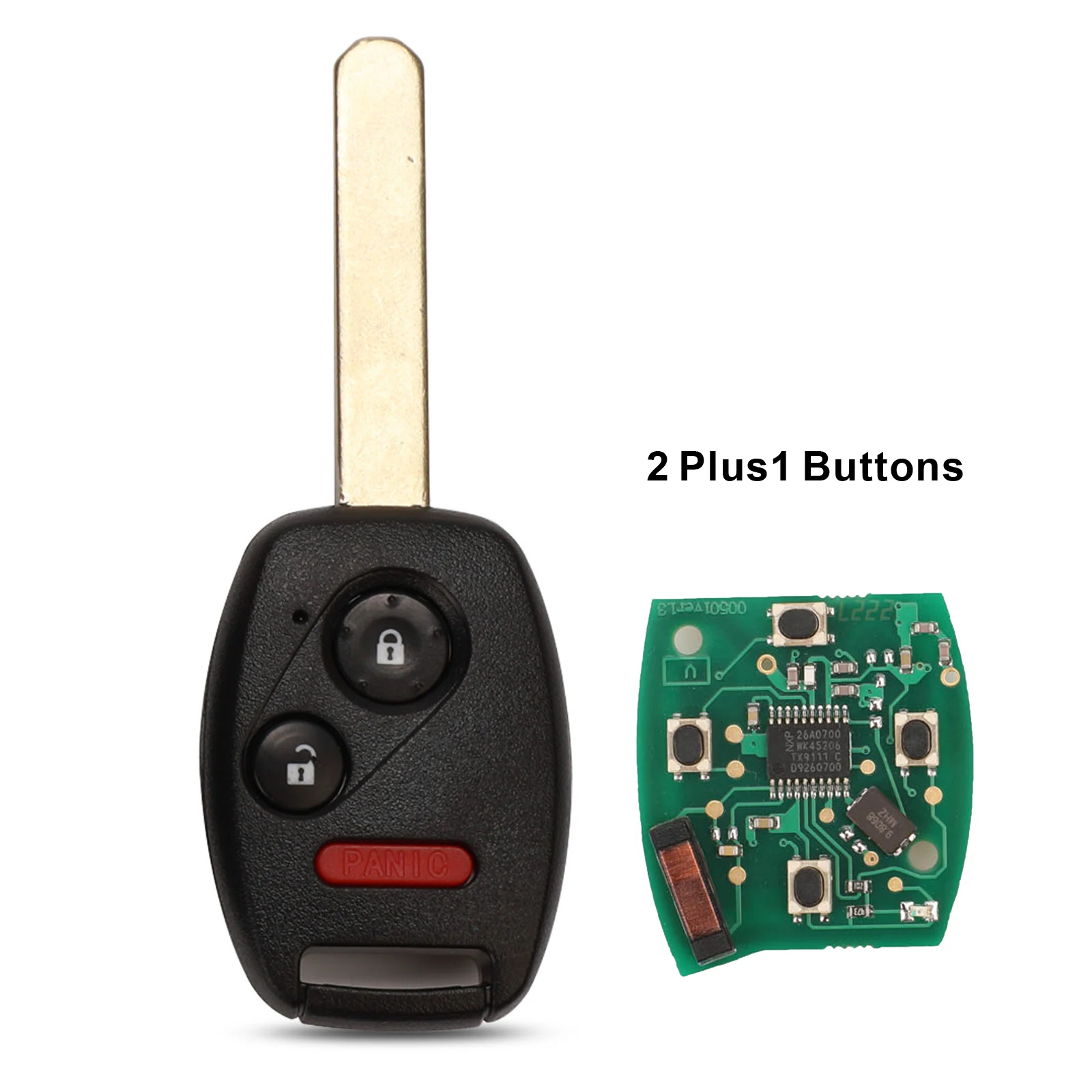 Jingyuqin uzaktan anahtar ile PCF7961 ID46 çip araba Alarm kontrol S0084-A için 313.8MHz için Honda CIVIC akışı 2/3/4 düğmeleri