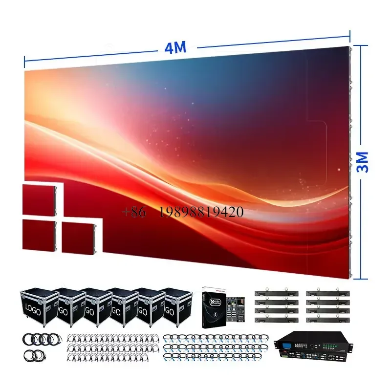 Wmwmnu for 4m X Complete System P2 P3 P2.6 P2.9 P3.91 LED Display 500mmx500mm LED Panel Event Church customized product