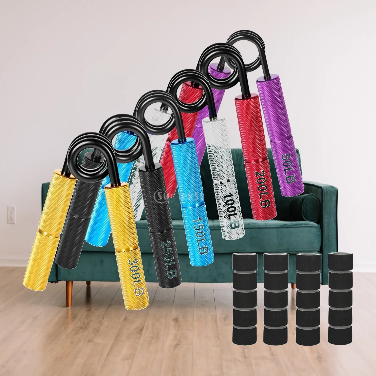 6x Exercise Hand Grip Strengthener Fitness Equipment Hand Gripper Women Men Strength for Athletes Musician