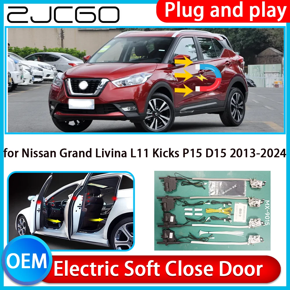 for Nissan Grand Livina L11 Kicks P15 D15 2013-2024 Auto Pull Soft Close Kit Door Power Latch Electric Door Catch Soft Closing