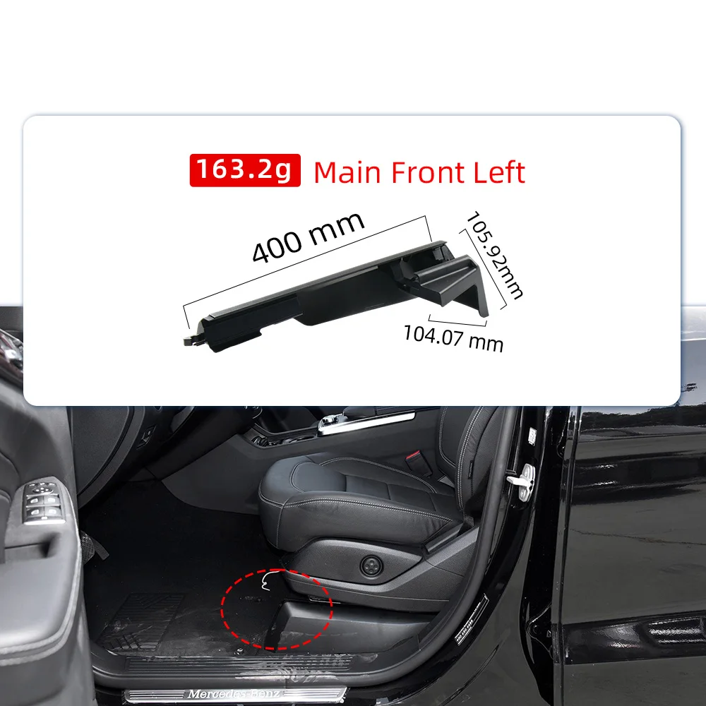 For Mercedes Benz ML GL GLS GLE Class W166 W292 2012-2019 Gray LHD RHD Left Right Car Seat Rail Sliding Track Trim Cover 4
