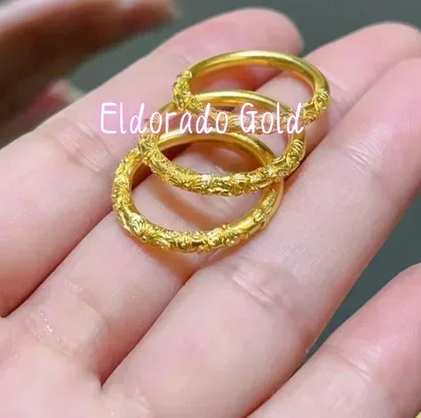 

Eldorado Gold 18k gold finger rings for women no demolding rings flower ring