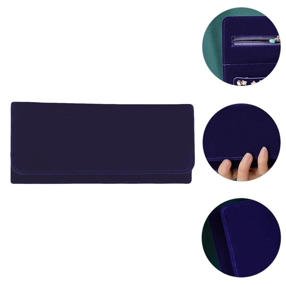 

Elegant Suede Jewelry Box Travel Pouch Necklace Earrings Storage Organizer Portable Bag Jewelry Box Necklace Bag