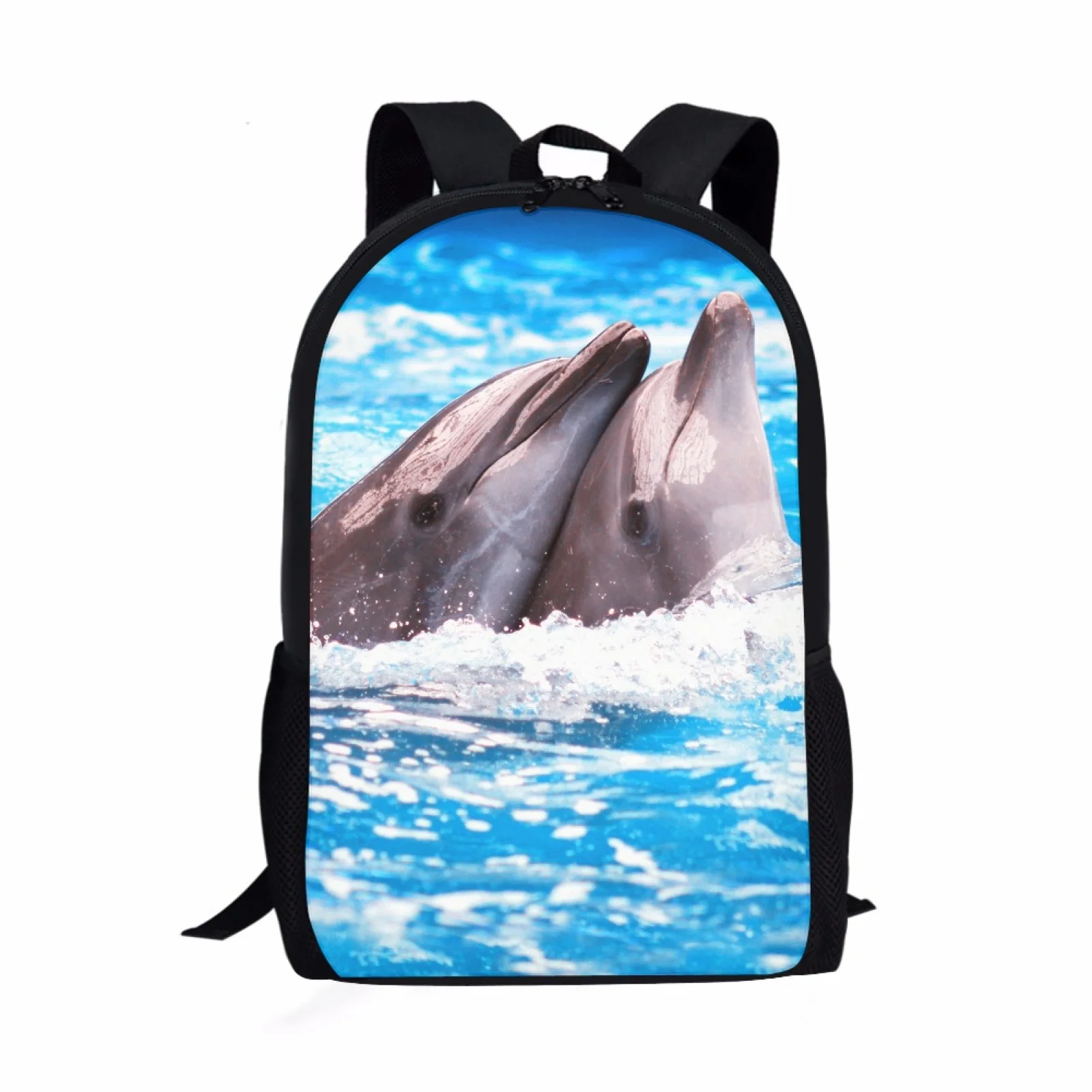 Kids Backpack School Bags for Teenager Boys Girls Children Cute Dolphin Print School Satchels Bookbag Schoolbag Student Book Bag