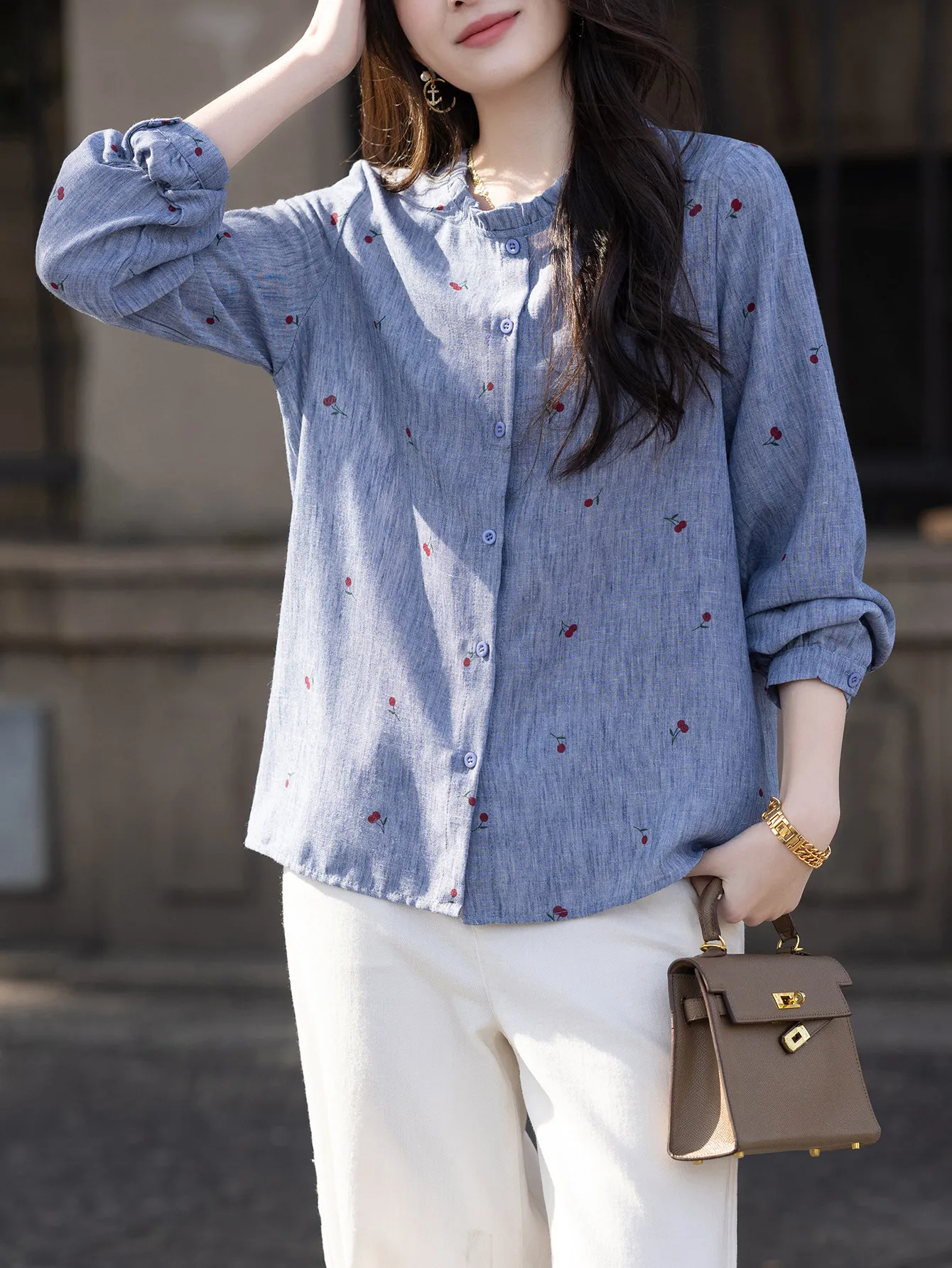 plus Size Women's Shirt Loose Long Sleeve Printed Spring Autumn New Style Versatile Top Quality Comfortable Fashionable Commu...