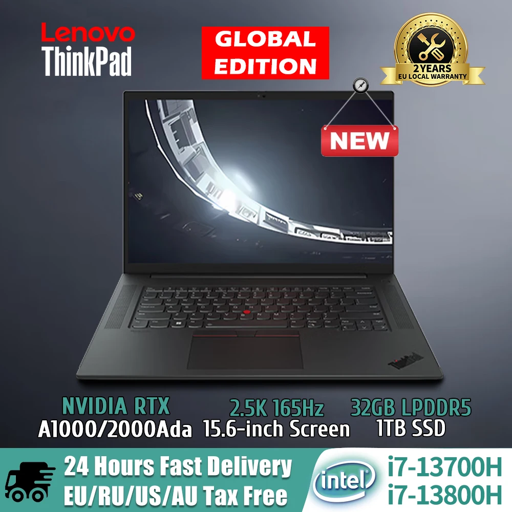 Lenovo thinkpad p1 einsiedler 4060/4080 laptop i7-13700H/i7-13800H vpro rtx a1000/2000ada/3500ada/2,5 16 zoll 165 k hz notebook pc