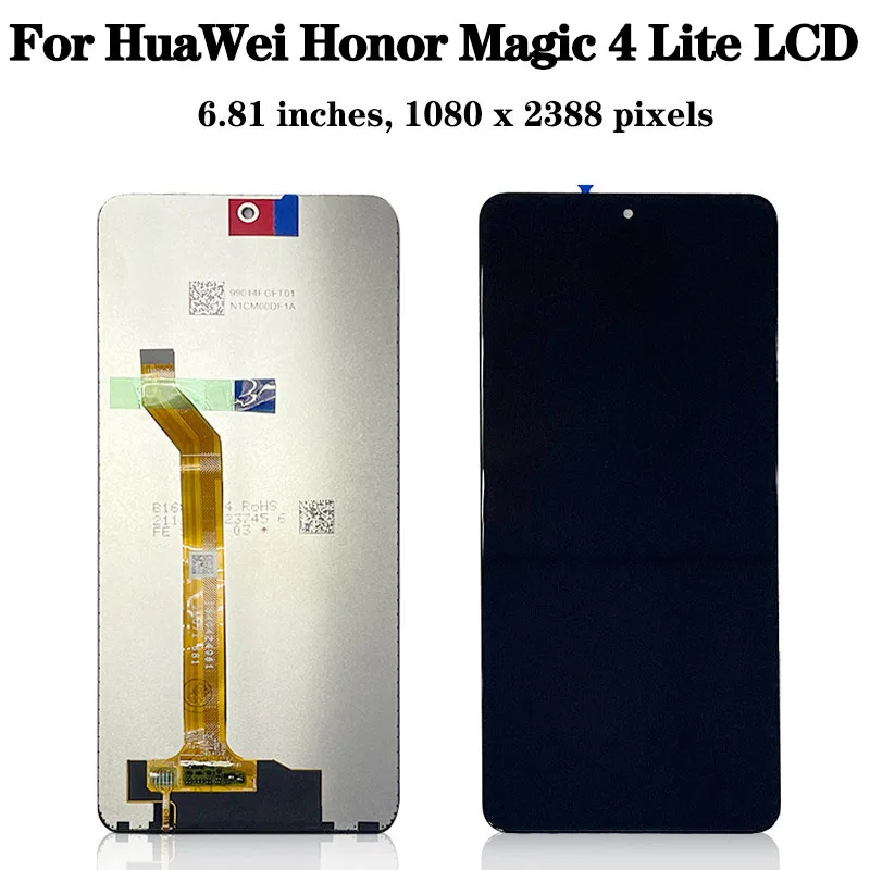 6.81\'New For Huawei Honor Magic4 Lite Magic 4 Lite LCD ANY-LX1 ANY-LX2 ANY-LX3 Display Screen+Frame Touch Panel Digitizer