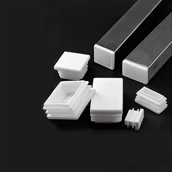 White Plastic Blanking End Cap Pipe Inserts Plug Bung Steel Leg Stopfen Decorative Dust Cover ﻿Square/Rectangle All Size