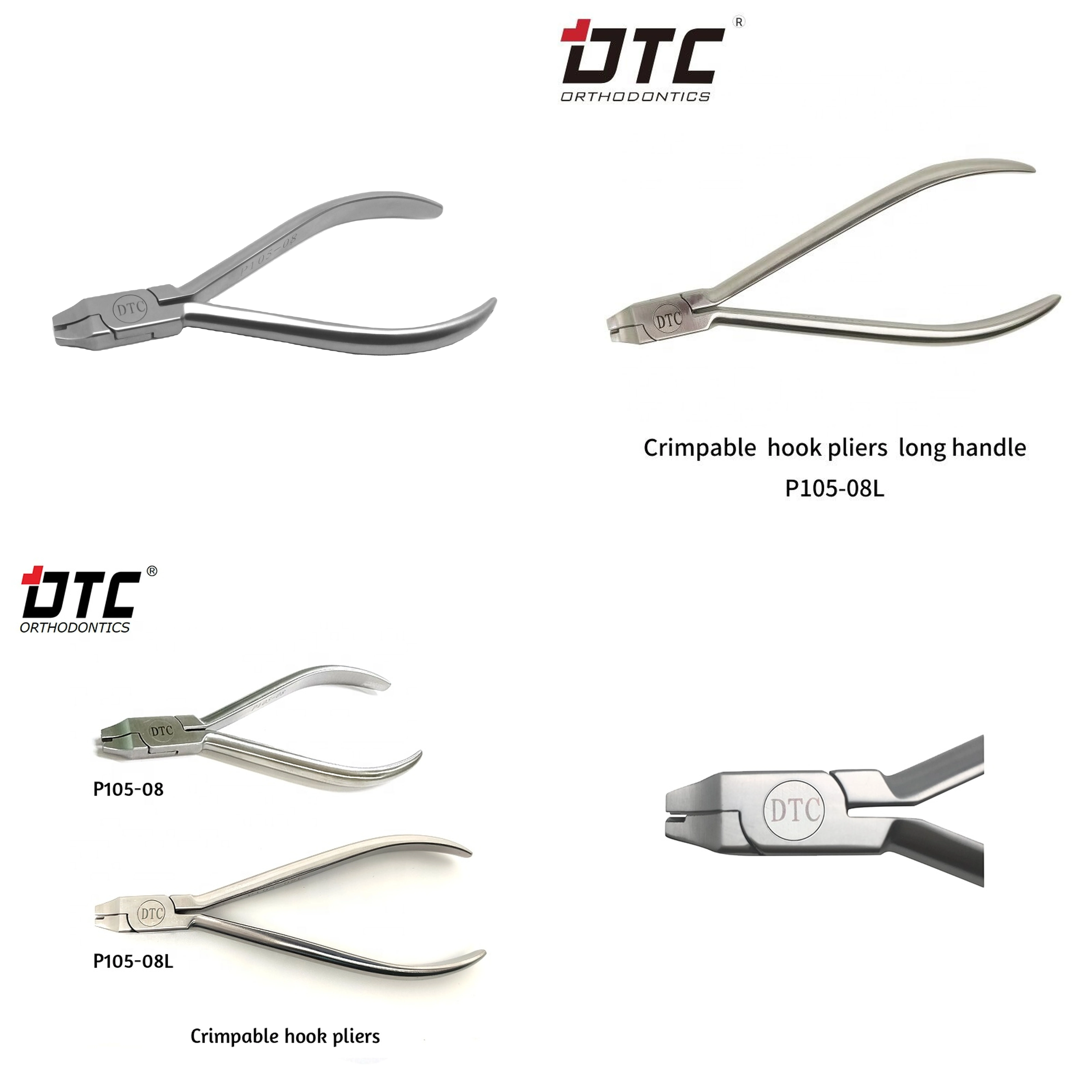 Orthodontic Dental Pliers, Orthodontic Metal High Quality Bendable Hook Pliers CE Certified 2 Year Warranty, Model P105-08
