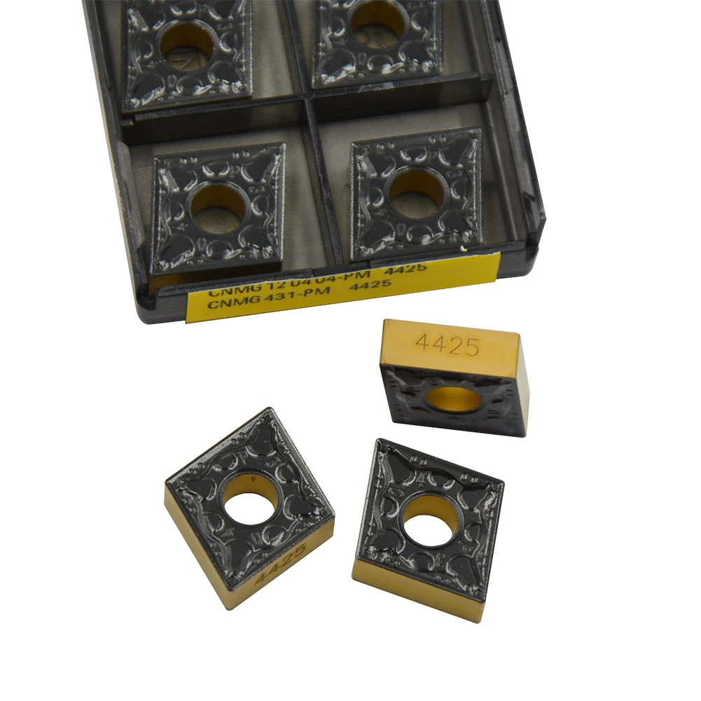 Imagem -02 - Cnmg Cnc Transformando Inserção Resistente e Resistente ao Desgaste de Alta Qualidade 10 Peças Cnmg120404 Cnmg120408-pm4325 4425 Cnmg431 Cnmg432