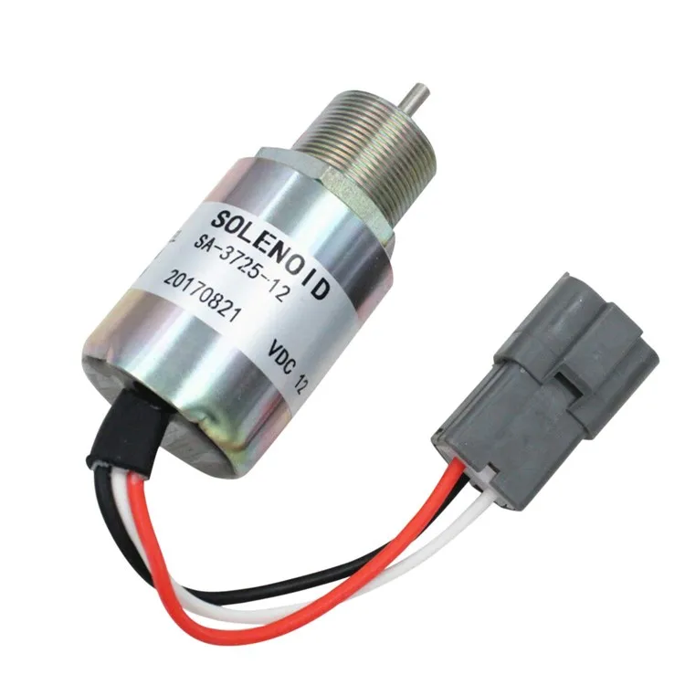 For Engine S4L S3L L3E S3L2 Excavator EC15 Fuel Shut Off Solenoid SA-3725-12