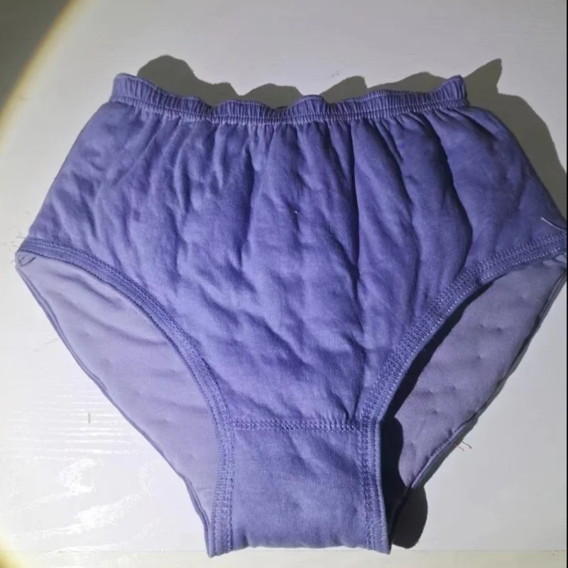 Women's Handmade Cotton Briefs Filled Cotton Thick Puffy Warm Panties Plus Size Underpants Private Party Club Sexy Costume Panty