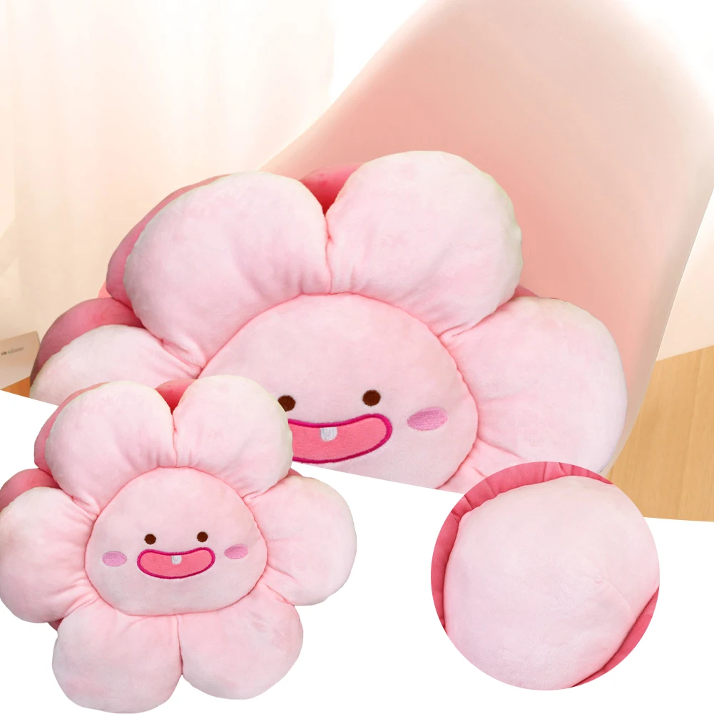 Sunflower Pillow Stuffed Toy Soft Kawaii Flower ​Sofa Cushion Cartoon Plush Pillow Baby Kids Floor Seat Pad Office Room Decor