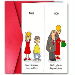 1 funny birthday card with cute character cartoon pictures, perfect gift for family, friends, colleagues, best friends.