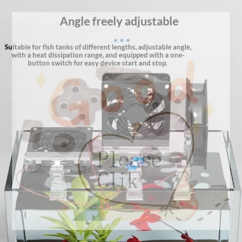 【HG】Adjustable Angle Aquarium Cooling Fan Variable Speed USB Fish Tank Fan Fast Cooling Quiet Fish Tank Cooler Reptile Terrarium